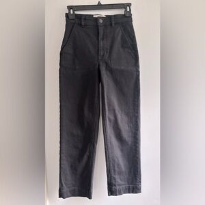 Everlane black cotton cropped pant